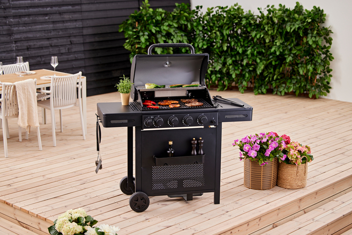 Gasgrill m/4 brændere & bagbrænder - Grillexpert